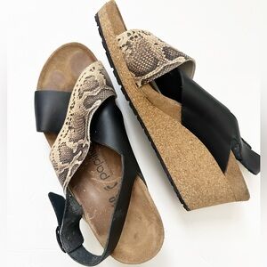 Papillio by Birkenstock Samira Narrow Leather Wedge Sandal Size 40